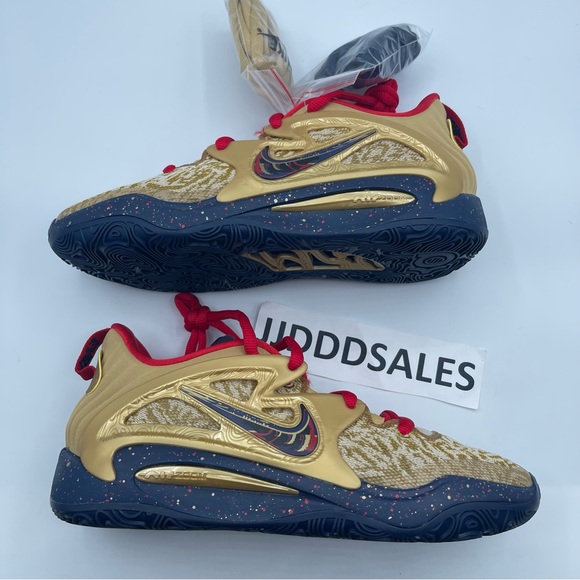 Nike KD 15 Olympics Metallic Gold Midnight Navy DC1975-700 Men's Size 8.5 NEW - Picture 7 of 10
